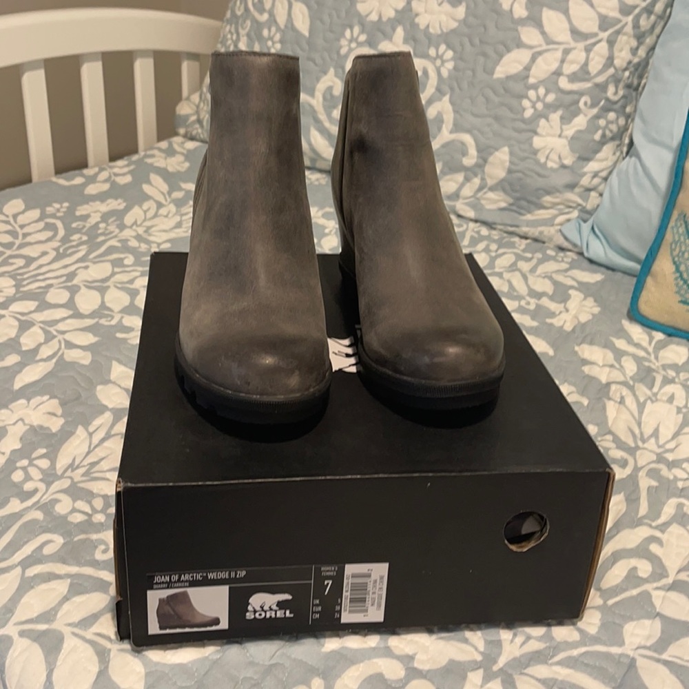 SOREL JOAN OF ARCTIC WEDGE II ZIP QUARRY WOMEN'S